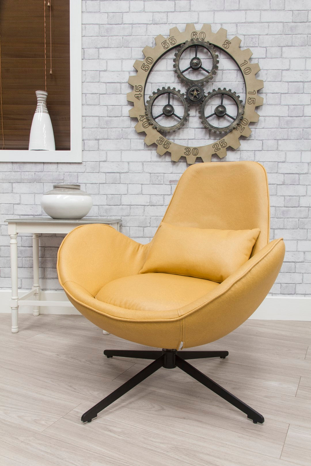 Swirl Swivel Chair - Ochre