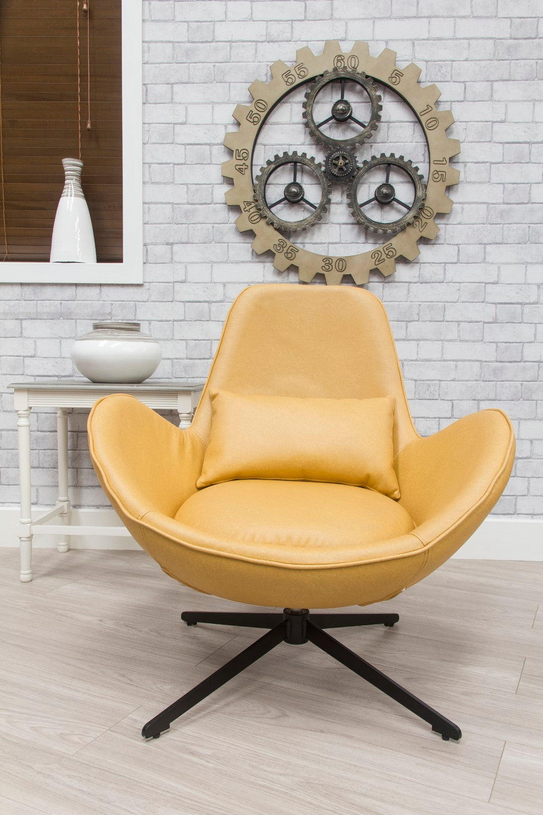 Swirl Swivel Chair - Ochre