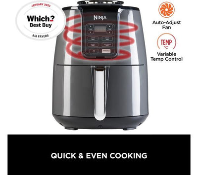 Ninja AF100UK 3.8L Air Fryer – Sleek Black Finish