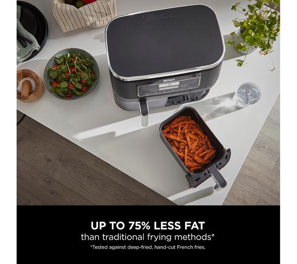 Ninja Foodi Dual Zone Air Fryer AF300UK – 7.6L, 6 Cooking Functions, Black