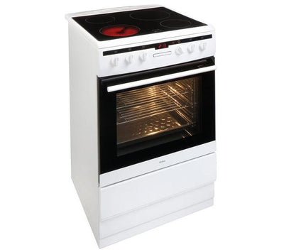 Amica 608CE2TAW 60cm A-Rated Electric Cooker with Single Oven & Ceramic Hob – White