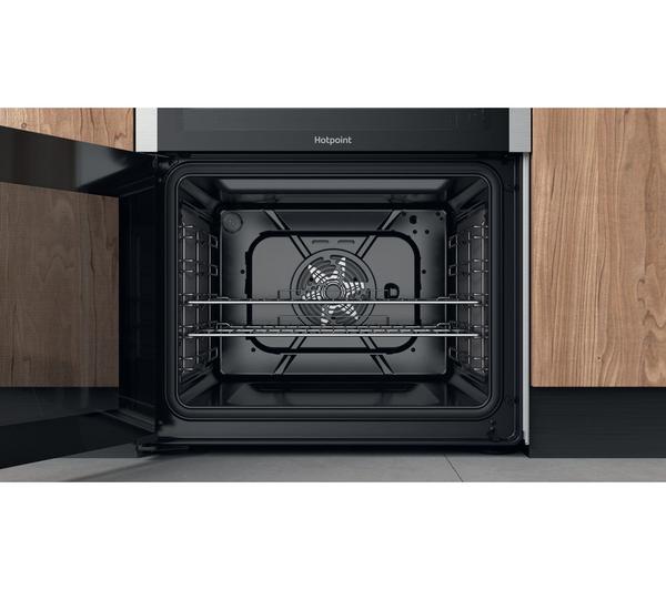 Hotpoint Multiflow HDM67V9DCX/UK – 60 cm Electric Ceramic Double Cooker – Stainless Steel, A‑Rated