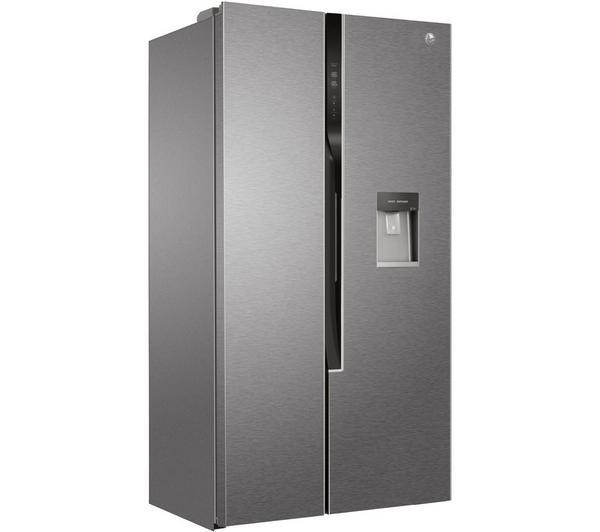 Hoover H-FRIDGE 500 MAXI HHSWD918F1XK Non-Plumbed Frost Free American Fridge Freezer - Silver - F Rated