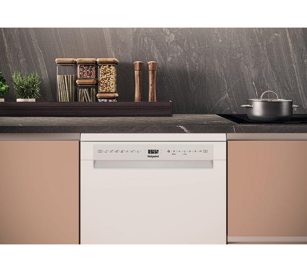 Hotpoint Maxi Space H7F HS41 UK Full Size Dishwasher – 15 Place Settings Freestanding Dishwasher (White)