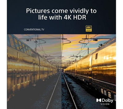 Sony KD55X75WLU X75WL Series 55" LED 4K Ultra HD HDR Smart TV, Black, G Rated