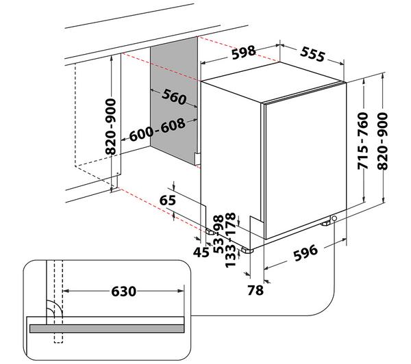Hotpoint Built-In Dishwasher 14 Place Settings Inverter Motor – H8IHP42LUK