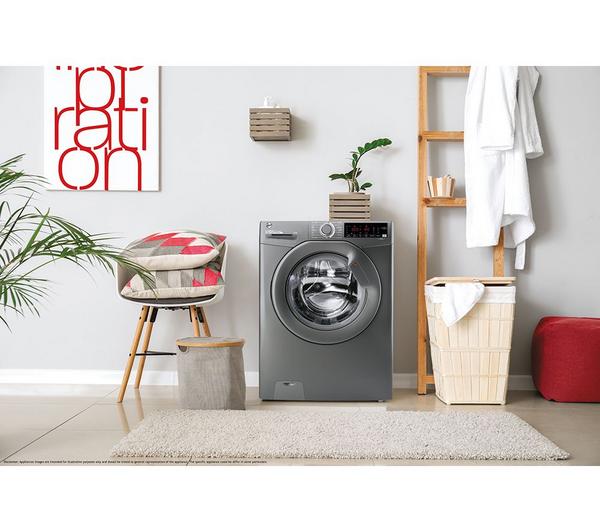 Hoover H‑WASH 300 LITE H3W49TAGG4/1‑80 – 9 kg Washing Machine, 1400 rpm, Graphite, B Rated