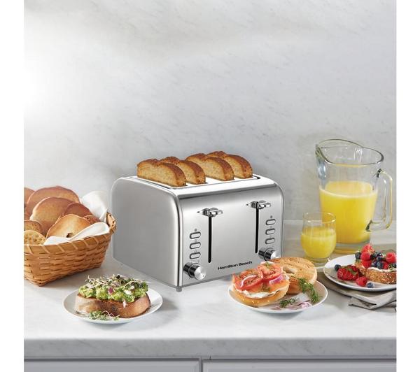 HAMILTON BEACH Rise HB5729 4-Slice Toaster - Silver