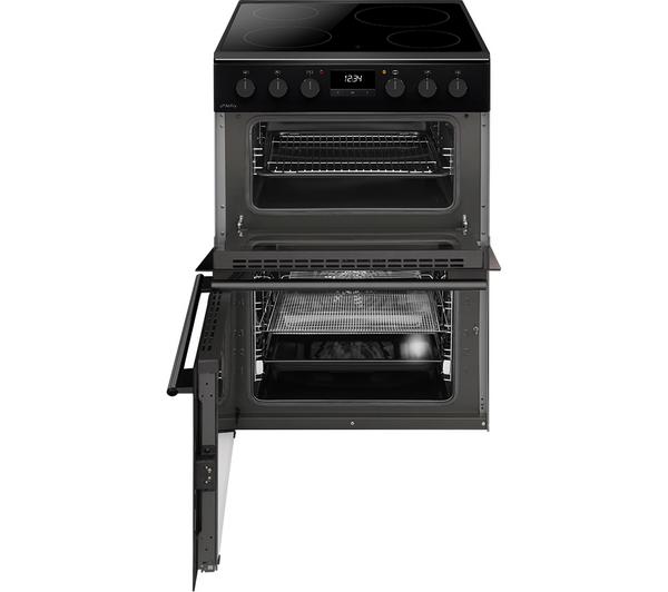 CDA CFC6100MB 60 cm Freestanding Electric Cooker with Ceramic Hob & AirFry Tray – Matte Black (A‑Rated)