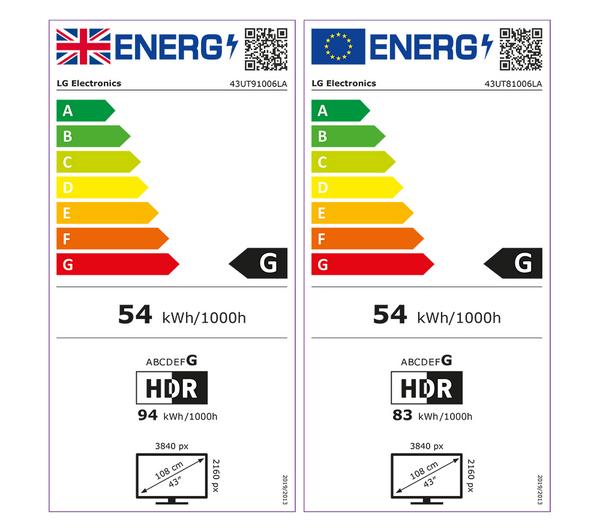 Lg Electronics Uk Ltd 43UT91006LA 43 Inch Lg Uhd Ai Ut91 4K Smart TV 2024