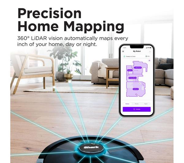 SHARK RV2620WDUK Matrix Plus 2-in-1 Robot Vacuum Cleaner - Black