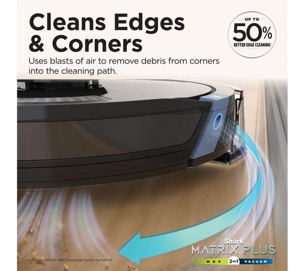SHARK RV2620WDUK Matrix Plus 2-in-1 Robot Vacuum Cleaner - Black
