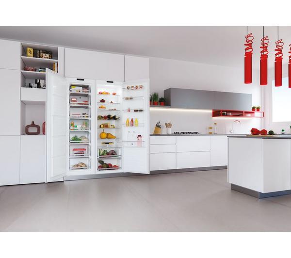 Hoover HOUS518EWK 204 L Integrated Upright Freezer – White, E Rated, Sliding Door Fixing Kit