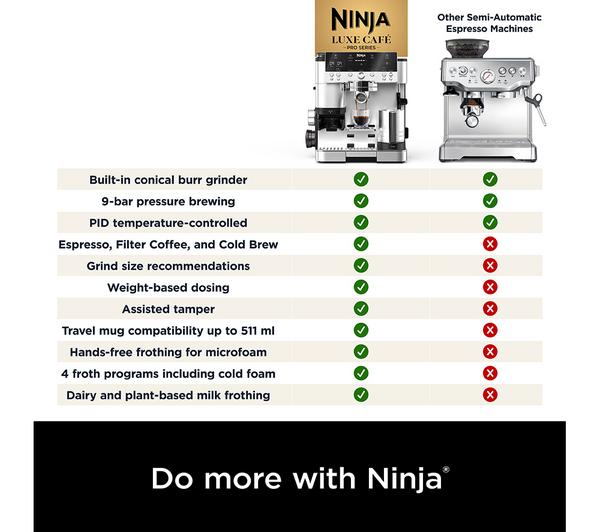Ninja Luxe Café Premier ES601UK Espresso Machine – Barista-Quality Coffee at Home