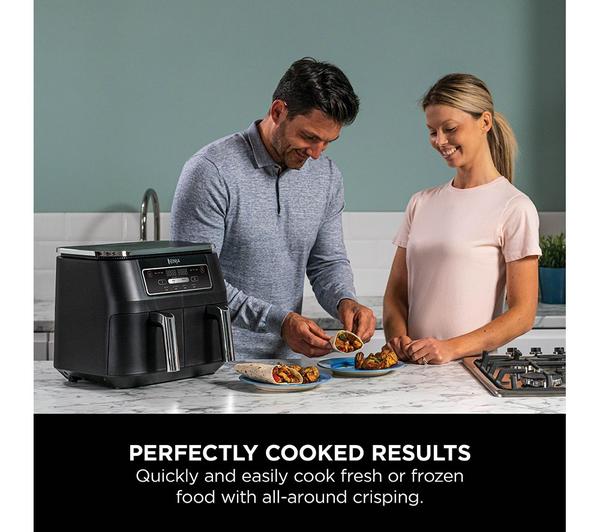 Ninja Foodi AF200UK 4-in-1 Dual Zone Air Fryer – 9.5L, 2400W, Black