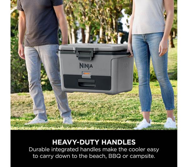 Ninja FrostVault 47L Hard Cooler with Dry Zone – Slate Grey | FB151UKGY | Keeps Ice Cold for Days