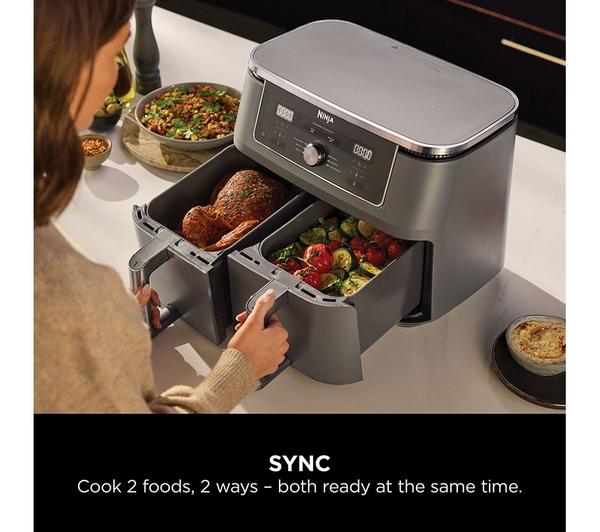 Ninja MAX 9.5L Dual Zone Air Fryer – 6-in-1 Cooking, Model DZ400UK