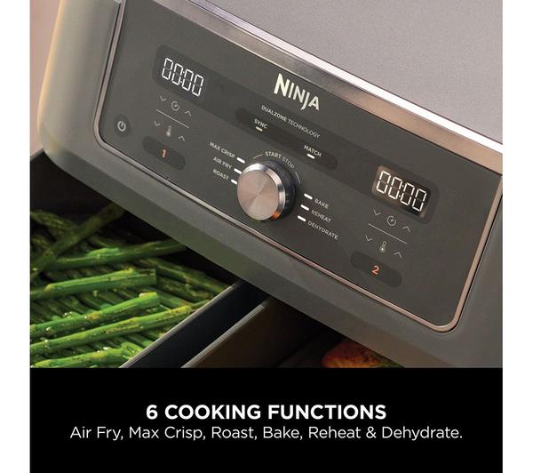 Ninja MAX 9.5L Dual Zone Air Fryer – 6-in-1 Cooking, Model DZ400UK