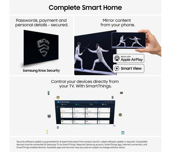 Samsung 85-Inch Crystal UHD 4K Smart TV HDR – UE85U8020F