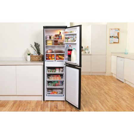 Indesit IBD5517B1 55CM Black Low Frost Fridge Freezer