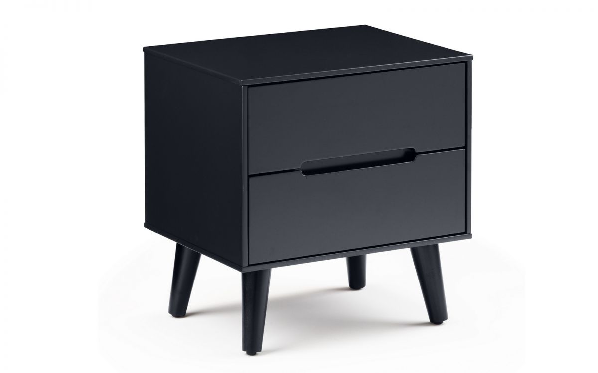 Alicia 2 Drawer Bedside - Anthracite