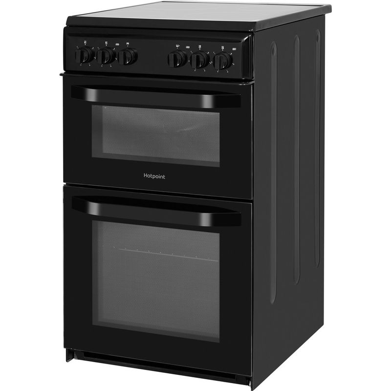 Hotpoint 50cm Electric Ceramic Cooker - Black - HD5V92KCB