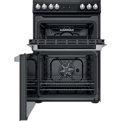 HOTPOINT Multiflow HDT67V9H2CB 60 cm Electric Ceramic Cooker - Black