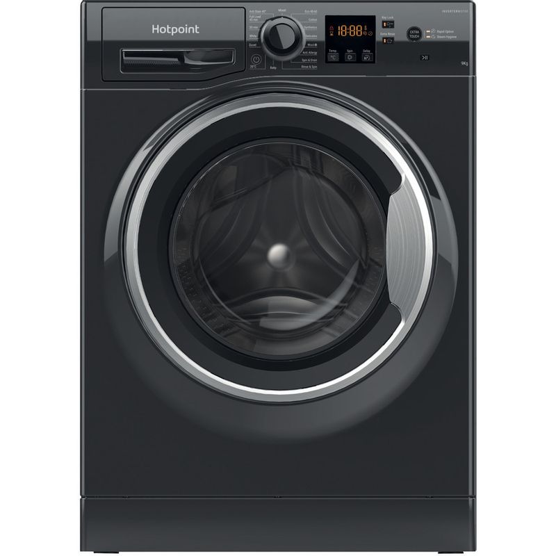 Hotpoint 9Kg 1400 Spin Black Washing Machine - NSWF945CBSUKN