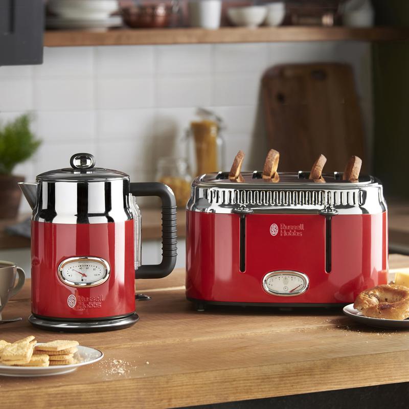 Russell Hobbs Retro 2400W 4 Slice Toaster- 21690