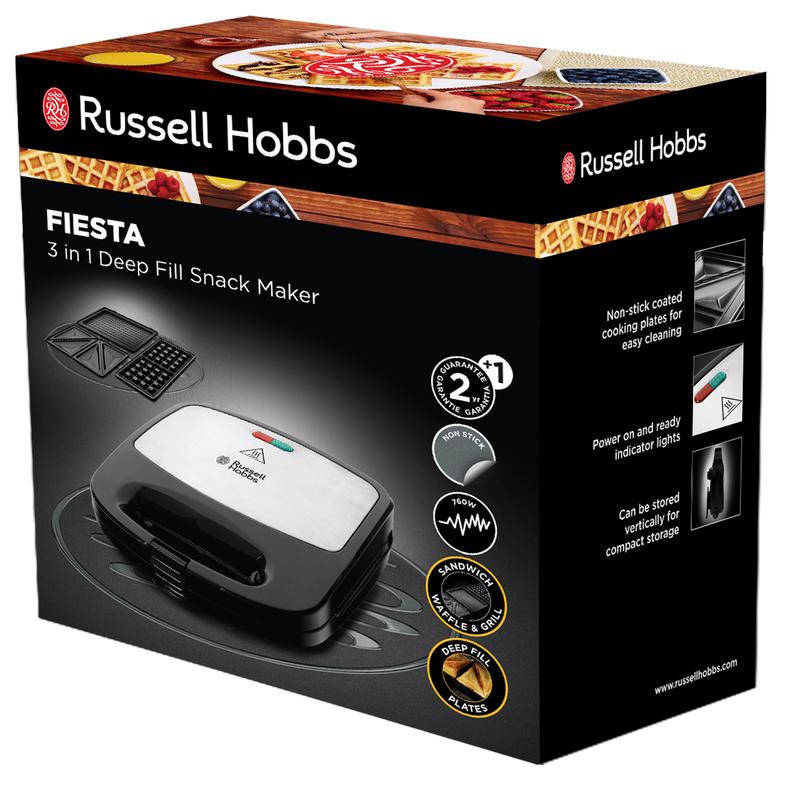 Russell Hobbs 3in1 Sandwich Panini Waffle - 24540