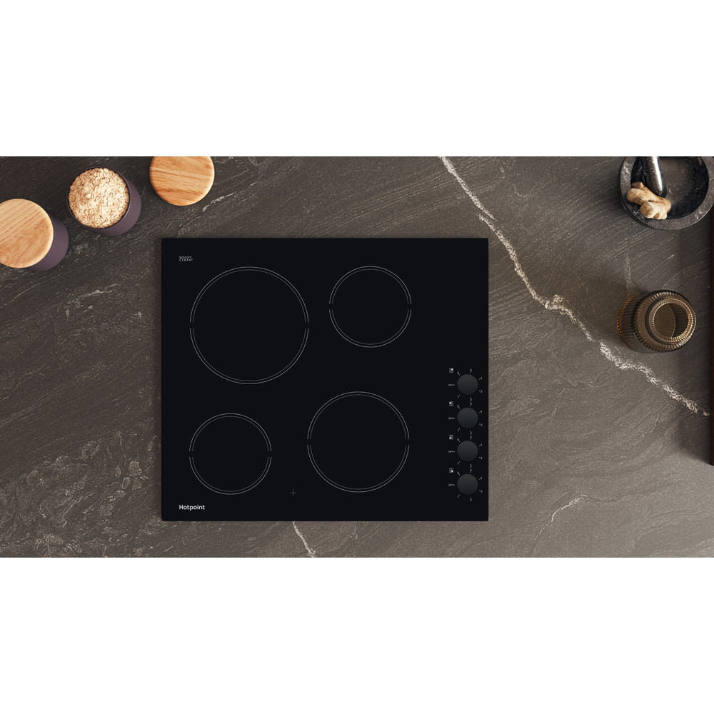 Hotpoint HR620RH 58cm Ceramic Hob - Black