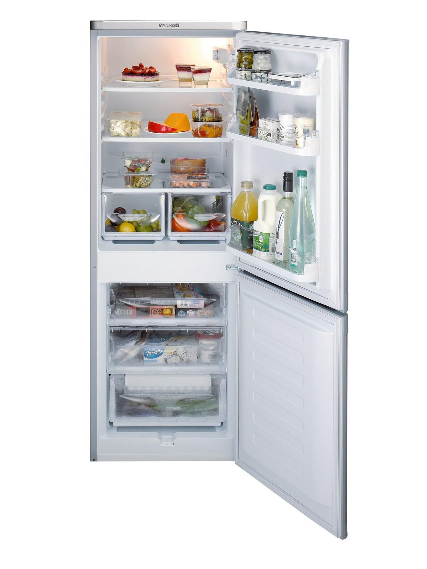 Indesit Silver 55Cm Static Fridge Freezer - IBD5515S1