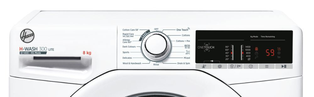 HOOVER H-Wash 300 H3W48TE NFC 8 kg 1400 Spin Washing Machine - White