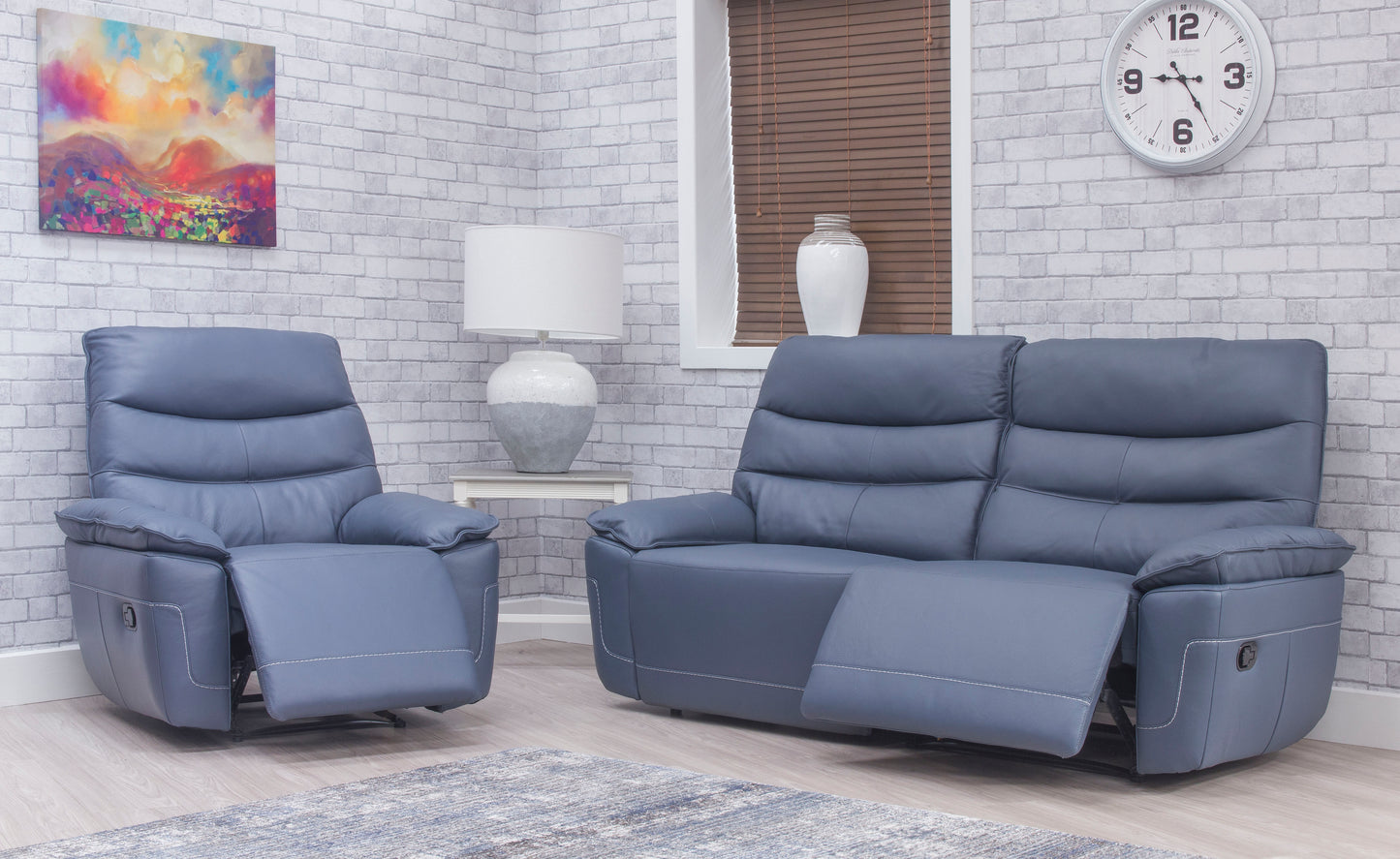 Cadiz - Full Leather - Smoke Blue