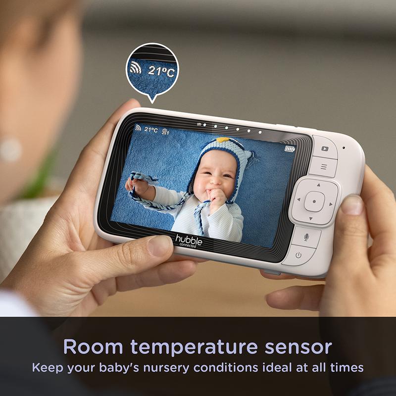 Hubble 5 Nursery Pal Link Pre Baby Monitor White