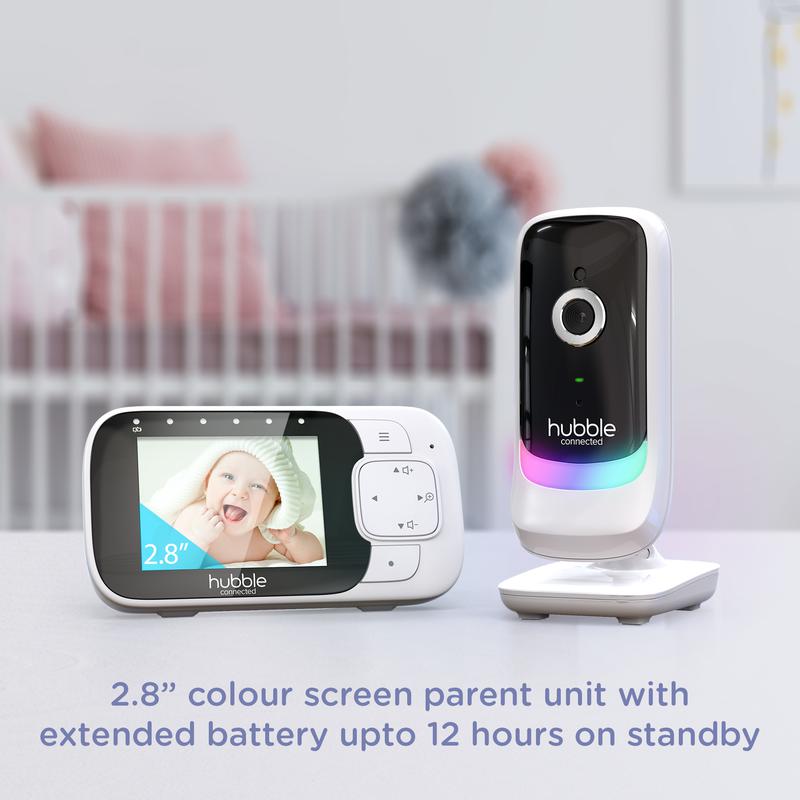 Nursery View Glow 2.8 Video Baby Monitor White