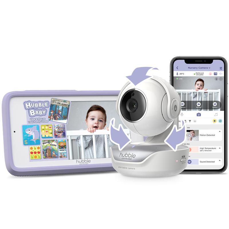 Hubble Nursery Pal Deluxe 5 Video Baby Monitor White
