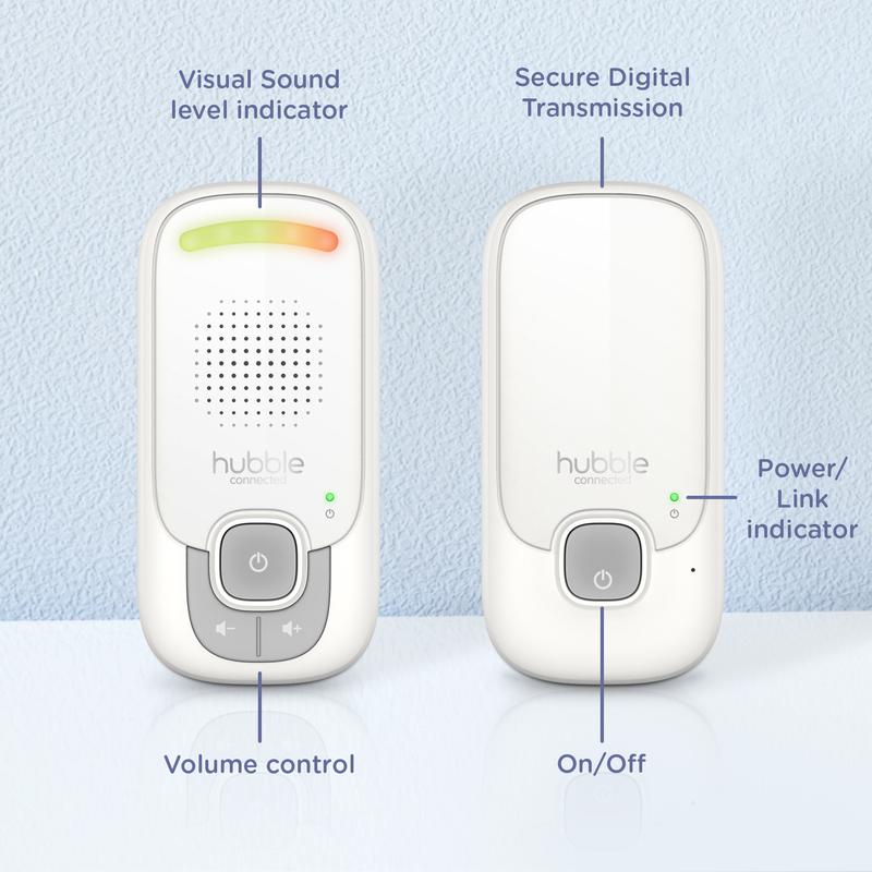 Hubble Listen Audio Baby Monitor White