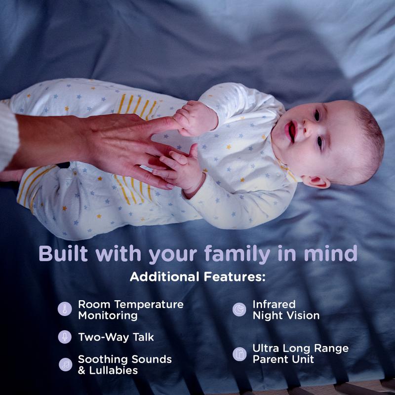 Hubble Nursery View Pro 5 Video Baby Monitor White