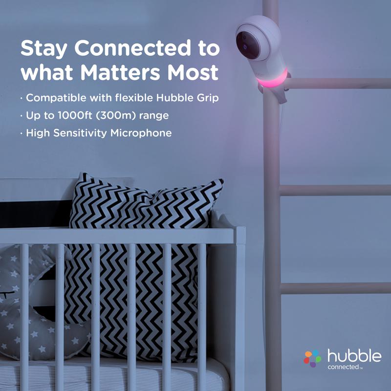 Hubble Nursery Pal Glow+ 5 Video Baby Monitor White