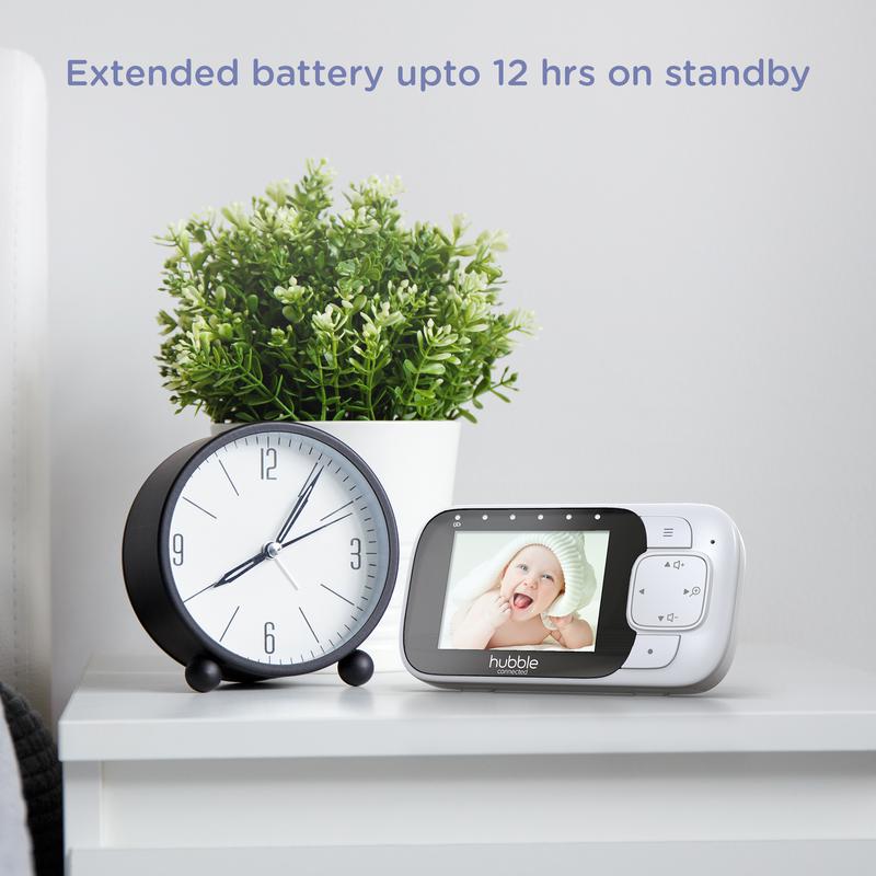 Hubble Nursery Pal Essentials 2.8 inch Connected Video Baby Monitor White