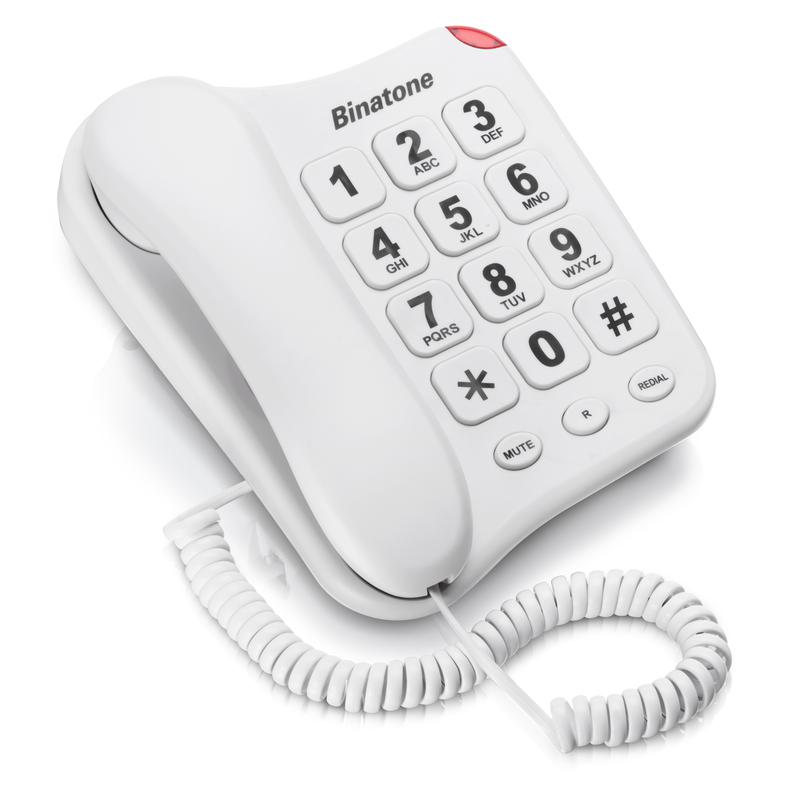 Big Button 110 Corded Phone White