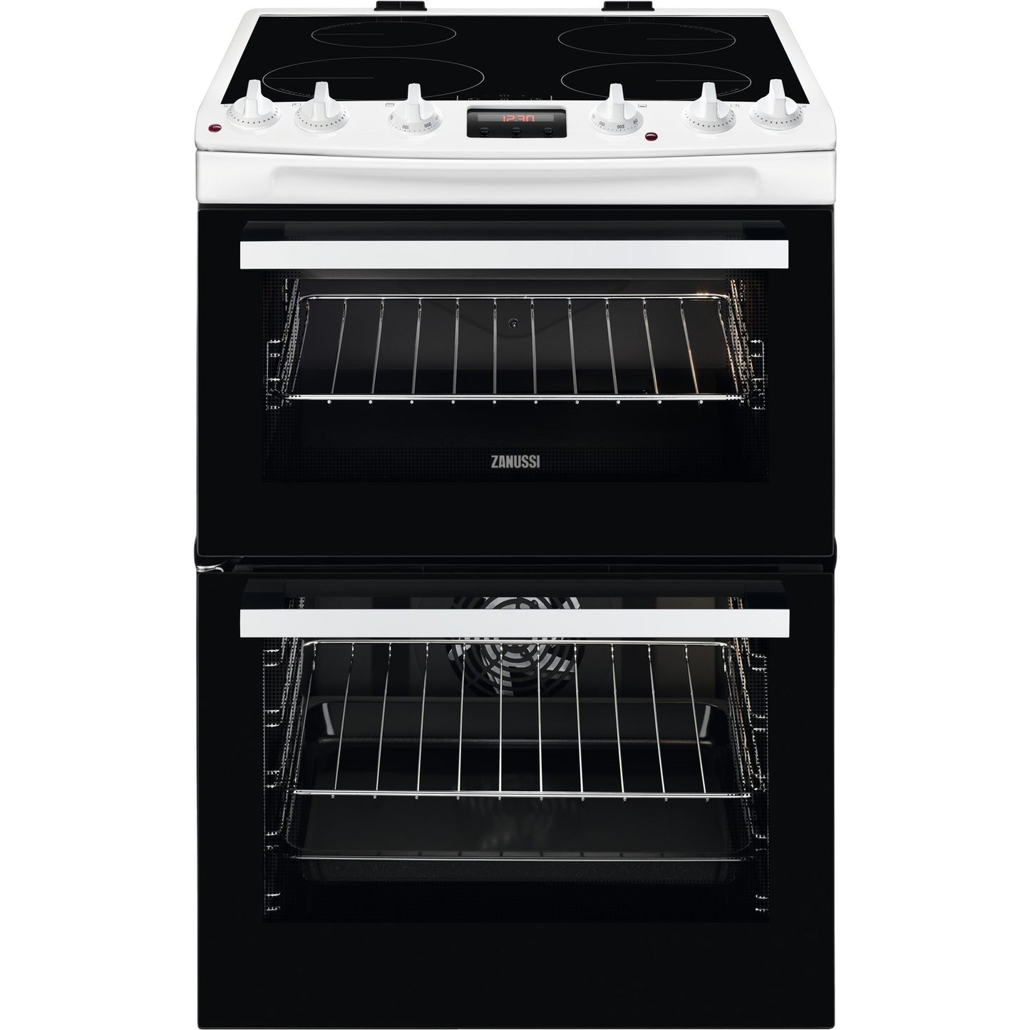 Zanussi Induction Electric Cooker With Double Oven - ZCI66250WA