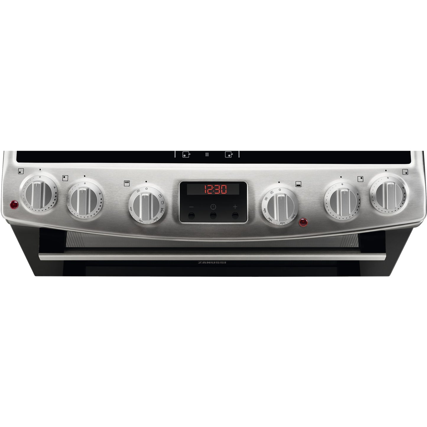 Zanussi 60Cm Induction Electric Cooker With Double Oven Black/Stainless Steel - ZCI66250XA