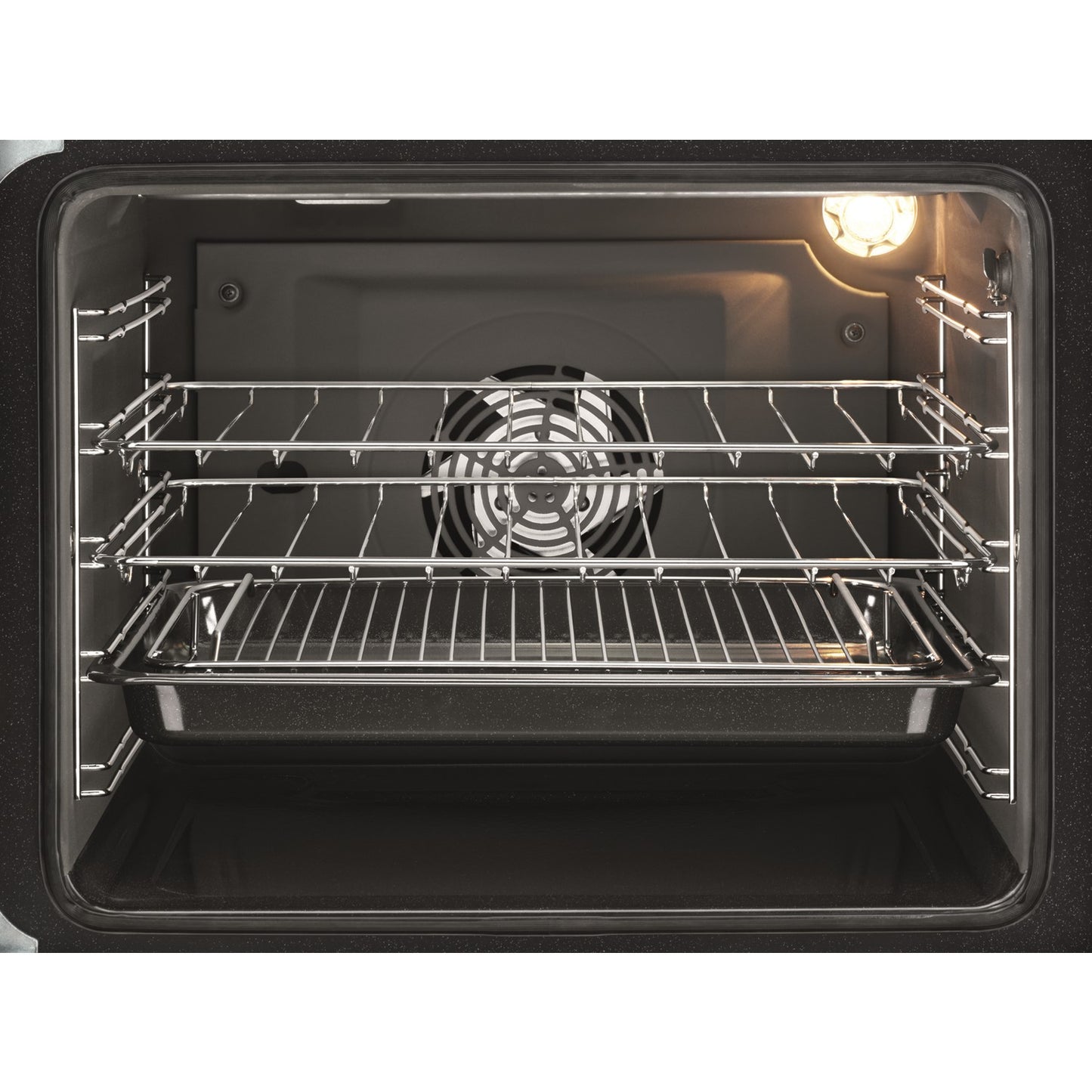 Zanussi 60Cm Induction Electric Cooker With Double Oven Black/Stainless Steel - ZCI66250XA