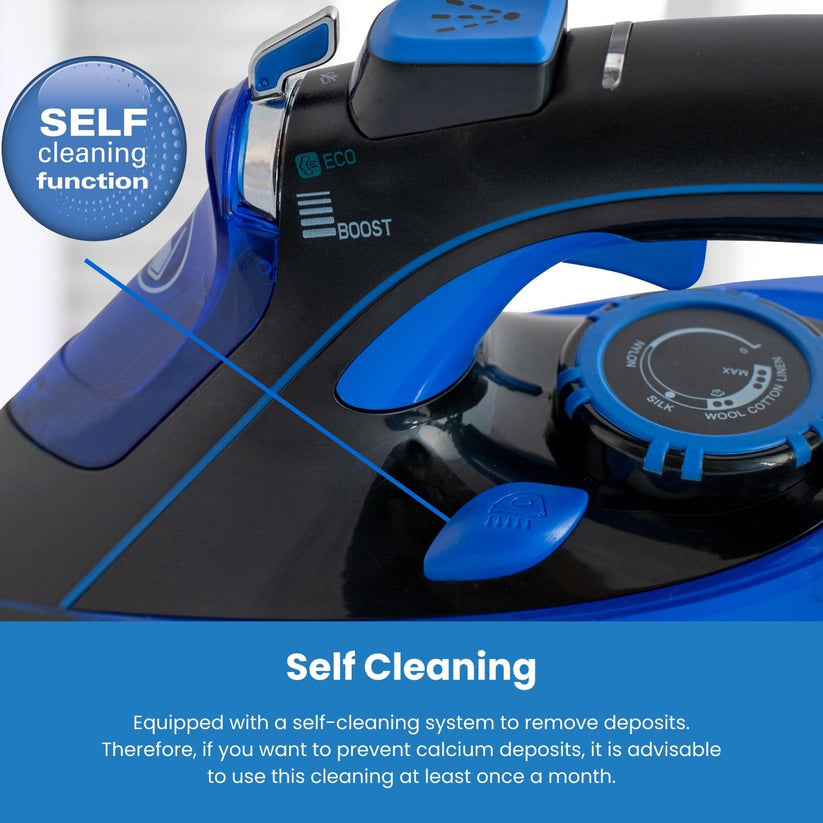 Hamilton Beach Pro SteamMax 3000W Steam Iron – Blue & Black HB608BB