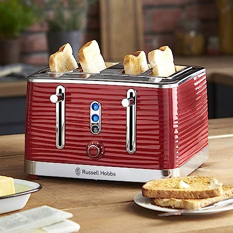 Russell Hobbs  Inspire Red 4 Slice Toaster - 24382