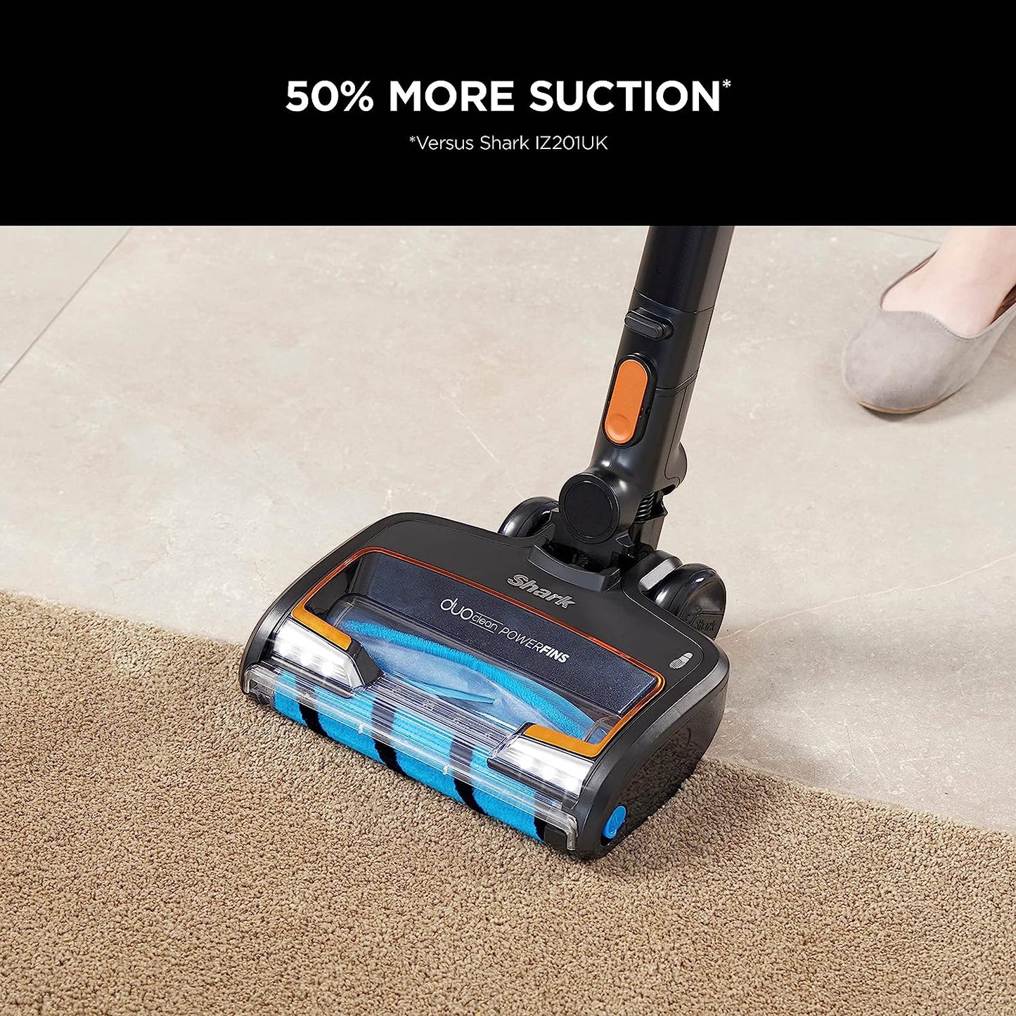 Shark Cordless Stick Vacuum With Anti Hair Wrap And Powerfins - IZ300UK