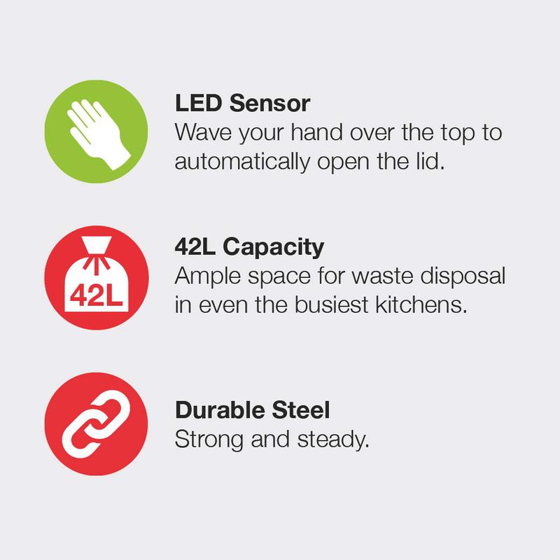Morphy Richards Chroma 42L Square Sensor Bin