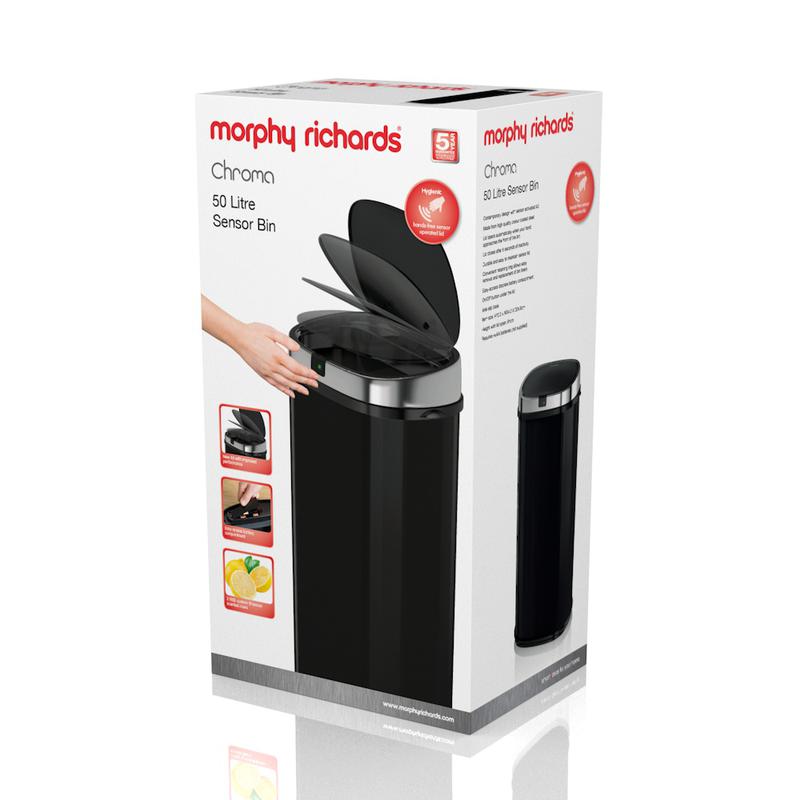 Morphy Richards Chroma 50L Square Sensor Bin